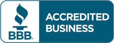 A business logo with the words accredited business